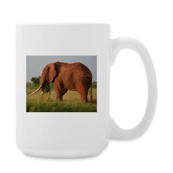 Elephant on Savannah - Large Mug 440 ml - white - Right
