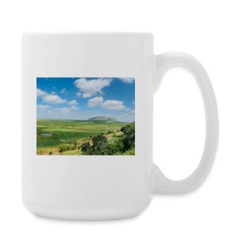 Steppenlandschaft mit See - Große Tasse 440 ml - Weiß - Rechts