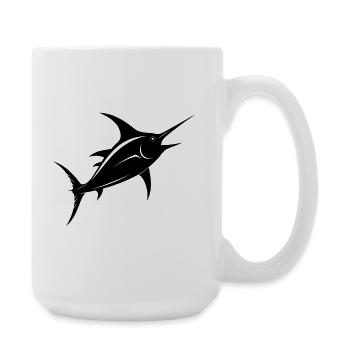 Schwertfisch - Große Tasse 440 ml - Weiß - Rechts