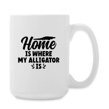 La maison, c’est là où est mon alligator - Grande tasse 440 ml - blanc - Droite