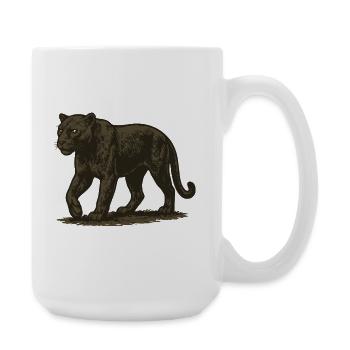 Panthère - Grande tasse 440 ml - blanc - Droite