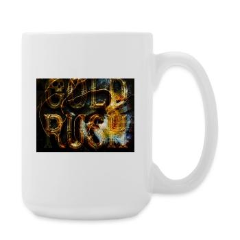 Gouden Gevaarlijk Logo met Vlammen - Large Mug 440 ml - white - Right
