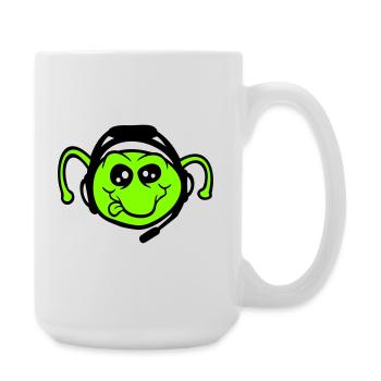 Gamer Headset Caterpillar Nerd Gaming Headphones Play - Large Mug 440 ml - white - Right