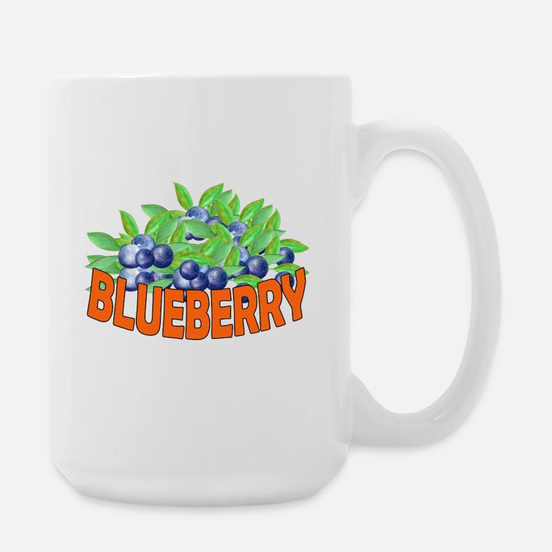 BLUEBERRY - Große Tasse 440 ml - Weiß