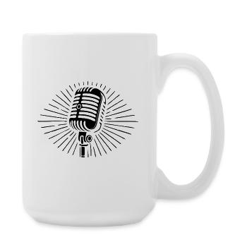 Retro Musik T-Shirt im Vintage-Stil - Große Tasse 440 ml - Weiß - Rechts