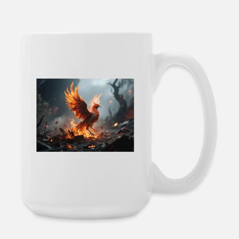 Feuerphönix Aufstieg - Große Tasse 440 ml - Weiß