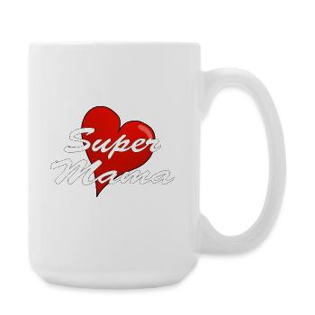 Super mom - Large Mug 440 ml - white - Right