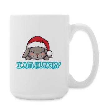 Weihnachten Gourmet Hase - Große Tasse 440 ml - Weiß - Rechts
