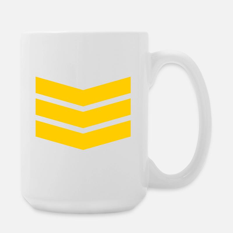 Chevron Stack Fettes Muster - Große Tasse 440 ml - Weiß