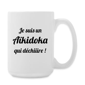 je suis un aïkidoka qui déchire ! Aïkido  - Grande tasse 440 ml - blanc - Droite