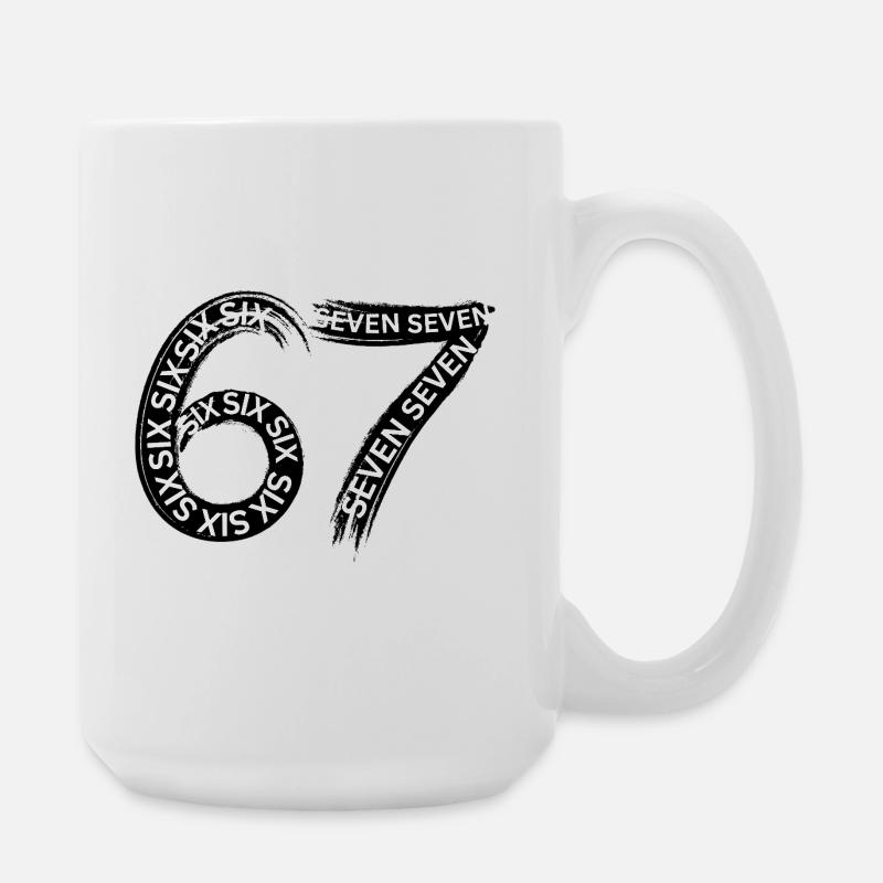 Six Seven Kids Meme 6 7 - Große Tasse 440 ml - Weiß