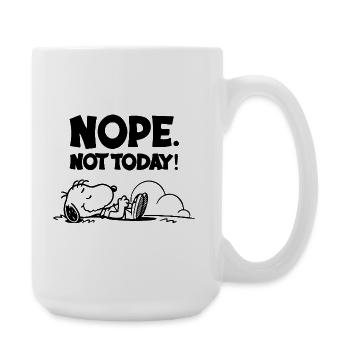 Nope not today funny lazy Dog - Large Mug 440 ml - white - Right