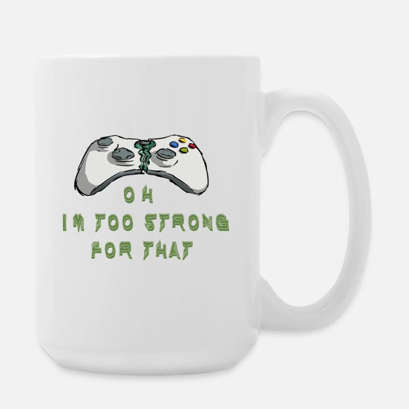 Strong. Too strong to gamble - Large Mug 440 ml - white