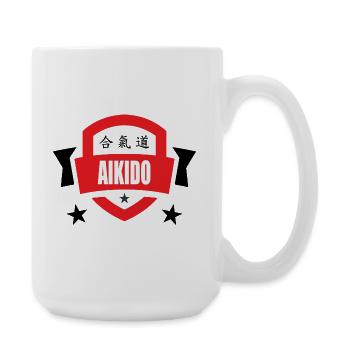 Aikido – Kampfsport – Aikido - Große Tasse 440 ml - Weiß - Rechts