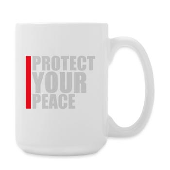 Protect Your Peace Mental Health Mindfulness - Large Mug 440 ml - white - Right