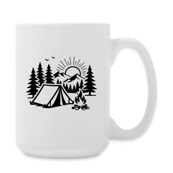 Tent Nature Outdoor Camp - Large Mug 440 ml - white - Right