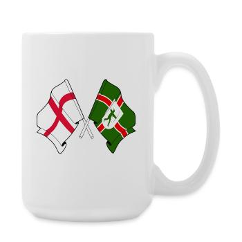 Nottinghamshire × England Flags - Large Mug 440 ml - white - Right