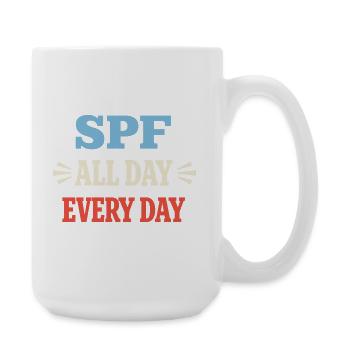 Culture SPF Identité Soins de la peau Humour - Grande tasse 440 ml - blanc - Droite