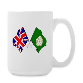 North Yorkshire & Great Britain crossed - Large Mug 440 ml - white - Right