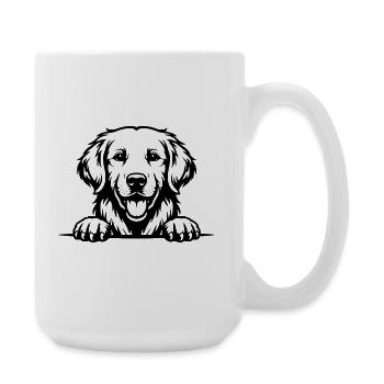 Golden Retriever mit Pfoten - Große Tasse 440 ml - Weiß - Rechts
