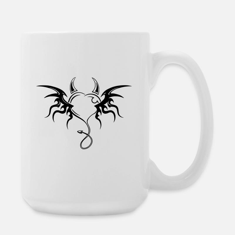 Teufelsherz - Große Tasse 440 ml - Weiß