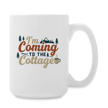 J’arrive au cottage - Grande tasse 440 ml - blanc - Droite