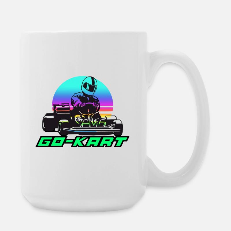 Go kart - Large Mug 440 ml - white