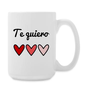 ICH LIEBE DICH. HERZ. PAAR. GERADE VERHEIRATET. Junggesellinnenabschied - Große Tasse 440 ml - Weiß - Rechts