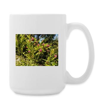 Design_floral - Grande tasse 440 ml - blanc - Droite