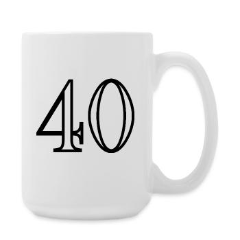 40. 40 ANS. 40e ANNIVERSAIRE. ANNIVERSAIRE 40 ANS. - Grande tasse 440 ml - blanc - Droite