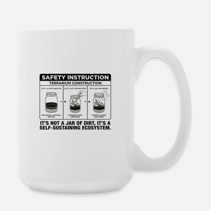 Terrarium Construction Guide: Not Just a Jar of Di - Large Mug 440 ml - white
