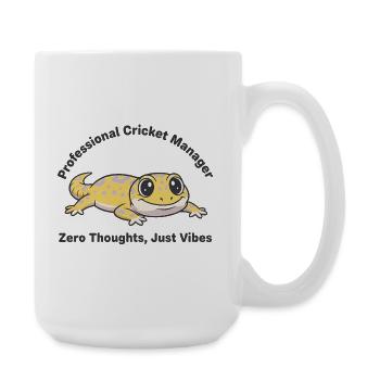 Zero Thoughts Just Vibes Gecko - Große Tasse 440 ml - Weiß - Rechts