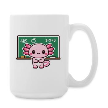Vengeance de la dette Kawaii avec l’axolotl crayeux - Grande tasse 440 ml - blanc - Droite