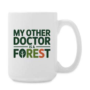 Naturopath My Other Doctor Is A Forest  - Large Mug 440 ml - white - Right