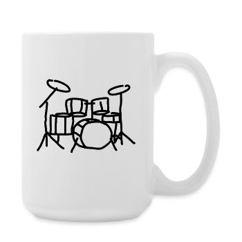 Drums Drummer Musical Instrument - Large Mug 440 ml - white - Right