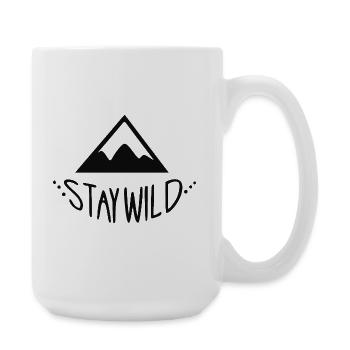 Stay Wild Berglandschaft - Große Tasse 440 ml - Weiß - Rechts