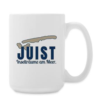 Juist -  Inselträume am Meer - Große Tasse 440 ml - Weiß - Rechts