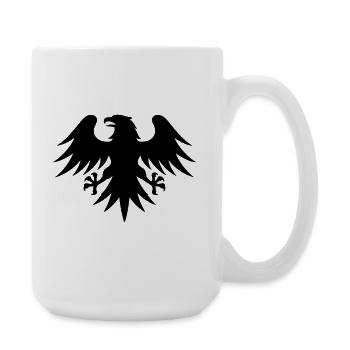 Adler deutschland - Große Tasse 440 ml - Weiß - Rechts