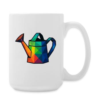 Low-Poly-Geometric Design Gießkanne - Große Tasse 440 ml - Weiß - Rechts