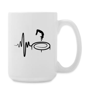 Trampolining child - Large Mug 440 ml - white - Right