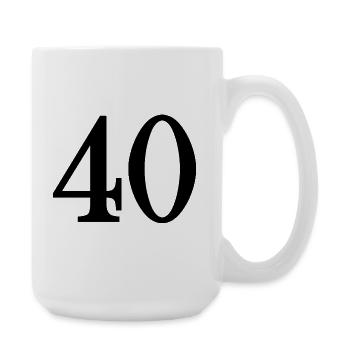 40. 40 YEARS. 40th ANNIVERSARY. 40 YEARS ANNIVERSARY. - Large Mug 440 ml - white - Right