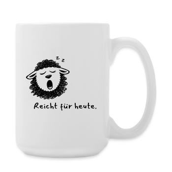 Reicht für heute - Schwarzes Schaf Humor Edition - Große Tasse 440 ml - Weiß - Rechts