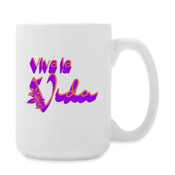 On Life Flower Design - Large Mug 440 ml - white - Right