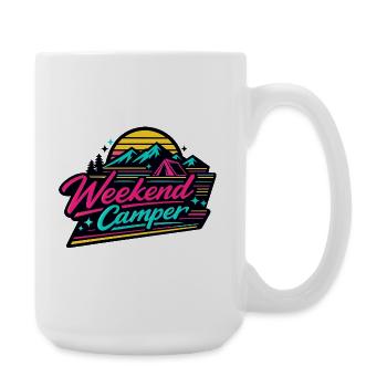 Weekend Camper Neon Retro - Große Tasse 440 ml - Weiß - Rechts