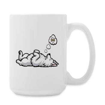 Chiens bergers blancs bergers - Grande tasse 440 ml - blanc - Droite