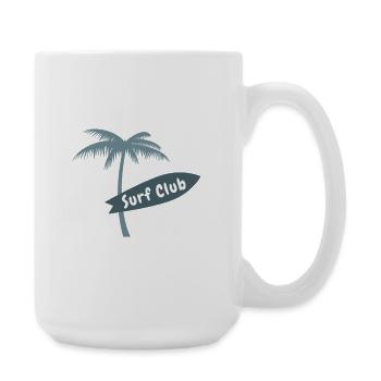 Surf Club Palm Beach Hawaii Surfboard Ocean Vibes - Große Tasse 440 ml - Weiß - Rechts