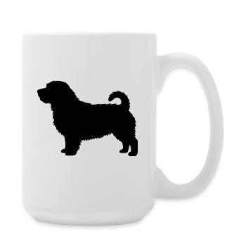 Silhouette du Norfolk Terrier - Grande tasse 440 ml - blanc - Droite