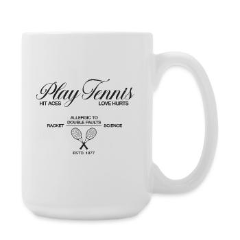 Play Tennis hit aces - Large Mug 440 ml - white - Right