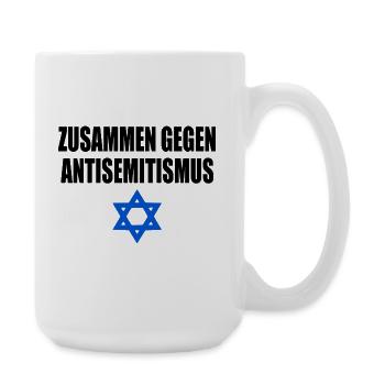 zusammen gegen antisemitism - Große Tasse 440 ml - Weiß - Rechts