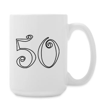 50. 50 YEARS. 50th ANNIVERSARY. 50 YEARS ANNIVERSARY. - Large Mug 440 ml - white - Right